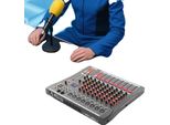 Mixer Audio, 8 Canali, Connettività Bluetooth, Nero
