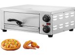 Forno Elettrico Per Pizza, Capacità 12 Pollici, Potenza 1500 W, Intervallo Di Temperatura Da 50 °C A 350 °C, Doppio Tubo Riscaldante, Timer Da 0 A 120 Minuti