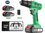 Trapano Avvitatore A Batteria, Potenza 20 V, Mandrino A Serraggio Rapido, Due Batterie