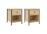 Syfax™ Comodini 2 Pz Rovere Sonoma 40X42X50 Cm In Legno Multistrato