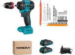 Avvitatore A Batteria, Motore Brushless, Livelli Di Coppia Regolabili, Set Di 2 Batterie A