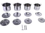 Set Di 4 Pentole In Acciaio Inossidabile, Pentole A Induzione, Pentola Per Zuppe Con Cestello Per Cottura A Vapore Per Cucinare In Cucina