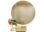 Specchio Da Bagno, Illuminazione A Led, Dimmerabile, Forma Rotonda, 70X70 Cm, Funzione Antiappannamento