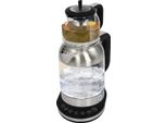 Bollitore Elettrico, Capacità 1,7 Litri, Potenza 1800 W, Vetro Borosilicato, Doppia Funzionalità, Spegnimento Automatico