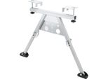 Supporto Per Scala, Larghezza Regolabile 60-73 Cm, Altezza Regolabile 56-75 Cm, Carico Massimo 150 Kg, Struttura In Acciaio Resistente, Piedini In Gomma Antiscivolo