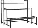 Scaffale Per Piante, Metallo Verniciato A Polvere, Lunghezza 75 Cm, Larghezza 70 Cm, Altezza 66 Cm, Portata 75 Kg