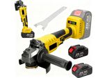 Smerigliatrice Angolare, Motore Brushless, Design Intuitivo, 2 Batterie, Ue