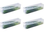 Scatole Portaoggetti, Design Impilabile, Chiusura Resistente Agli Odori, 4 Pezzi