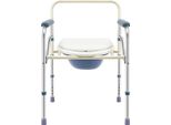 Sedia Da Doccia Pieghevole, Regolabile In Altezza, Design Salvaspazio, Bianco