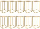 Set Di Portafiori, Struttura In Metallo, Set Da 10 Pezzi, Oro