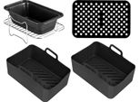 Set Di Accessori Per Friggitrice Ad Aria Calda, Griglia, Teglia, Nero