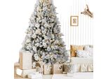 Albero Di Natale Artificiale, Preilluminato Con Led, Aspetto Realistico, Alberi Innevati, 2,1 M