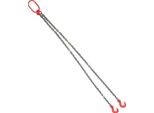 Catena Di Sollevamento, Portata 3 Tonnellate, Lunghezza 2 Metri, Diametro 8 Mm, Acciaio G80 Mn Resistente, Gancio In Acciaio Legato