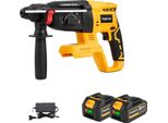 Trapano Elettrico A Percussione, Motore Brushless, 4 Modalità Di Lavoro, Set Di 2 Batterie