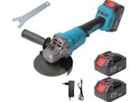 Smerigliatrice Angolare, Motore Brushless, Regolazione A 3 Velocità, Set Di 2 Batterie, Ue