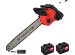Motosega Elettrica, Motore Brushless, Erogazione Automatica Dell'olio, Con 2 Batterie