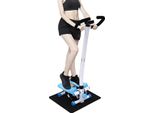 Stepper Fitness, Carico Massimo 150 Kg, Dimensioni 29*39*110 Cm, Bande Elastiche Incluse, Display Lcd, Design Ergonomico