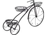 Portavasi, Design Unico A Forma Di Bicicletta, Struttura A Tre Livelli, Nero