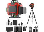 Livella Laser, 16 Linee, Funzionalità 4D, 2 Batterie