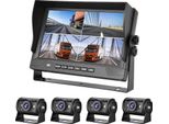 Monitor Per Auto, Schermo Ips Da 9 Pollici, Supporto Per 4 Telecamere, Monitor Per Auto
