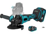 Smerigliatrice Angolare, Motore Brushless, 3 Velocità Regolabili, Blu (Con 2 Batterie)
