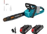 Motosega Elettrica, Lama Da 40 Cm, Motore Brushless, 2 Batterie, Ue