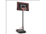 GOPLUS Basketballkorb Outdoor, Korbhöhe 230-305cm verstellbar, Basketball Korb mit Rückwand & Ständer, Basketballständer tragbar mit Rollen