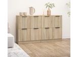 The Living Store Credenze 2 Pezzi Rovere Sonoma 60X30X70 Cm Materiale A Base Di Legno