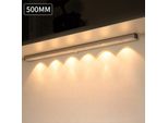 50CM Senza Fili Ha Condotto La Luce Del Gabinetto Con Il Rivelatore Di Moto, Usb Ricaricabile Dimmable Sotto La Luce Del Gabinetto, Luce Del Gabinetto Della Cucina Della Scala Della Cucina Ha Condotto La Luce Del Gabinetto, Bianco Caldo