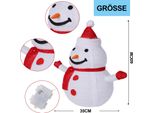 Pupazzo Di Neve Led 60Cm, Decorazione Natalizia Per Interni Ed Esterni Luci Natalizie A Batteria Con Timer Decorazione Natalizia, Colore Della Luce: Bianco
