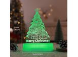 3D Natale Luce Notturna Led Illusione Lampada Con 7 Colori Luci Notturne A Batteria Con Telecomando Lampada Da Comodino Festa Decorazione Di Natale