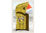Vianmo Insegna In Legno 18X12 Cm Ostsee Strandkorb Gelb Strand