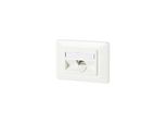 Metz Connect C6Amodul 1 Porta 180°M Scatola Da Incasso, Bianco Puro RAL9010