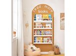 Sobuy Libreria Scaffale Da Parete Per Bambini Scaffale Per Bambini Camera Per Bambini Scaffale Di Stoccaggio Con 4 Ripiani Per Libri Giocattoli E Decorazioni Mobili Camera Per Bambini KMB08-W