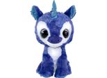 Peluche Corno Lumo Unicorno Velluto 15 Cm Blu