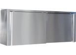 Armadio A Muro Saro In Acciaio Inox Con 2 Ante E 1 Ripiano 1800X400X600 Mm