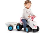 Falk Trattore Rainbow White Con Rimorchio Da 1 Anno