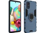 Avizar, Custodia Antiurto Per Cellulare Samsung Galaxy A51 Con Supporto Ad Anello, Blu Scuro