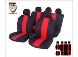 SB607 - Set Di Coprisedili, Per Veicoli Con O Senza Airbag Laterale, Nero, Rosso
