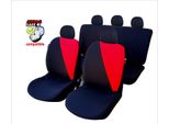 SB634 - Set Di Coprisedili, Per Veicoli Con O Senza Airbag Laterale, Nero, Rosso