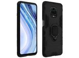 Avizar, Custodia Per Cellulare Xiaomi Redmi Note 9 Pro Max /9 Pro /9S Con Supporto Ad Anello, Nero
