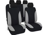 SB101 - Set Di Coprisedili, Per Veicoli Con O Senza Airbag Laterale, Nero, Grigio