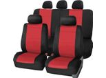 SB615 - Set Di Coprisedili, Per Veicoli Con O Senza Airbag Laterale, Nero, Rosso