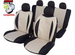 SB604 - Set Di Coprisedili, Per Veicoli Con O Senza Airbag Laterale, Nero, Beige