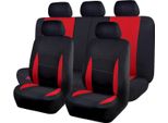 SB626 - Set Di Coprisedili, Per Veicoli Con O Senza Airbag Laterale, Nero, Rosso