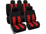 SB611 - Set Di Coprisedili, Per Veicoli Con O Senza Airbag Laterale, Nero, Rosso