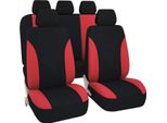SB103 - Set Di Coprisedili, Per Veicoli Con O Senza Airbag Laterale, Nero, Rosso