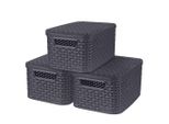 Set Di 3 Style Box S Con Coperchio Antracite