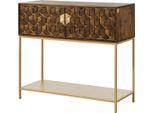 MASSIVMOEBEL24 | Mobile Bar In Legno Di Mango 122X50X110 Marrone Oliato Diamond #213