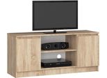 Mobile Tv 120 Cm In Rovere Sonoma Con Spazio Di Archiviazione E Per Attrezzature Audio